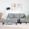 2-delni set sofa s blazinami svetlo siva tkanina