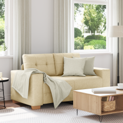 Dvosedežna kavč Krem 120 cm Tkanina