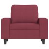 Fotelj vinsko rdeč 60 cm blago