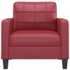 Fotelj vinsko rdeč 60 cm umetno usnje