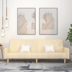 Kavč dvosed z ležiščem krem blago