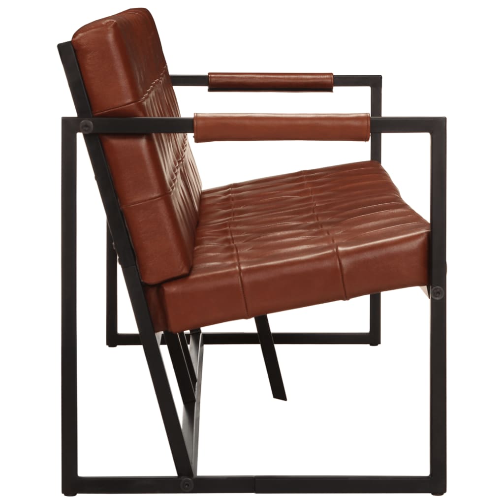 Kavč trosed rjav iz pravega kozjega usnja