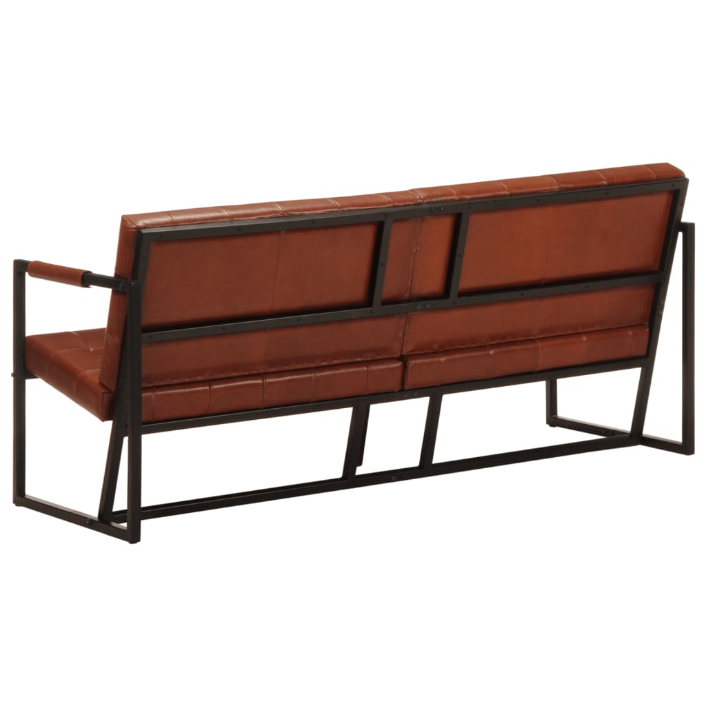 Kavč trosed rjav iz pravega kozjega usnja