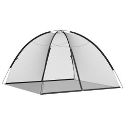 Komarnik mongolski z vrati 220 mreža črna 200x200x135 cm