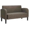 Loveseat kavč temno siva 110 cm umetno usnje