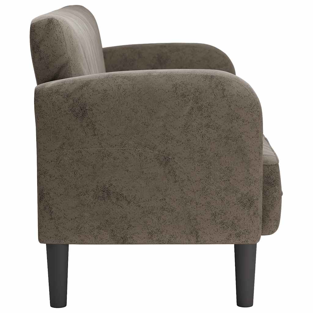 Loveseat kavč temno siva 110 cm umetno usnje