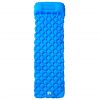 Napihljivo ležišče za kampiranje z blazino za 1 osebo modro