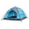 Šotor za kampiranje za 4 osebe moder za hitro postavitev