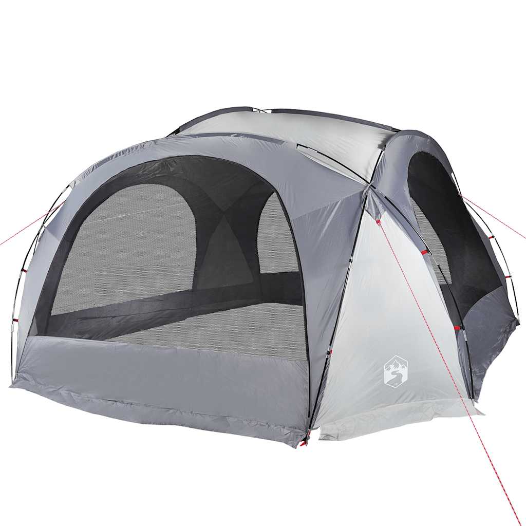 Šotor za zabavo bel in siv vodoodporen