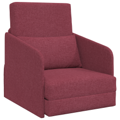 sofa postelja 2-v-1 bordo 200 x 60 x 62 cm