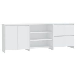 3-delna komoda bela konstruiran les