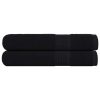 Brisače 2 kos črna 100x200 cm 360 g/m² 100% bombaž