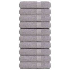 Brisače za roke 10 kos siva 50x100 cm 360 g/m² 100% bombaž