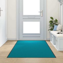 Doormat Cyan in črna 120 x 250 cm Poliamid in PVC
