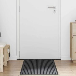 Doormat Striped Črna in siva 60 x 180 cm Polipropilen