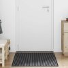 Doormat Striped Črna in siva 80 x 120 cm Polipropilen