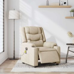 Električni masažni stol krem blago