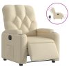 Električni naslanjač krem tkanina