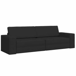 Floor sofa postelja Črna 245 x 78 x 77 cm blago