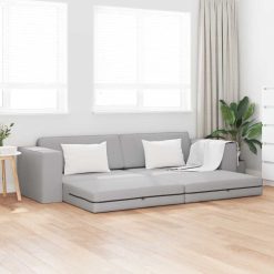 Floor sofa postelja Oblačno siva 245 x 78 x 77 cm blago