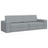 Floor sofa postelja Svetlo siva 245 x 78 x 77 cm blago
