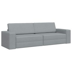 Floor sofa postelja Svetlo siva 245 x 78 x 77 cm blago