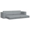 Floor sofa postelja Svetlo siva 245 x 78 x 77 cm blago