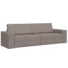 Floor sofa postelja Taupe 245 x 78 x 77 cm blago