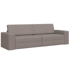 Floor sofa postelja Taupe 245 x 78 x 77 cm blago
