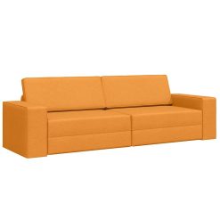 Floor sofa postelja Temno rumena 245 x 78 x 77 cm blago