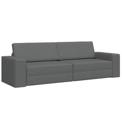 Floor sofa postelja Temno siva 245 x 78 x 77 cm blago