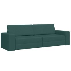 Floor sofa postelja Temno zelena 245 x 78 x 77 cm blago