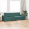 Floor sofa postelja Temno zelena 245 x 78 x 77 cm blago