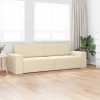 Floor sofa postelja krema 245 x 78 x 77 cm blago