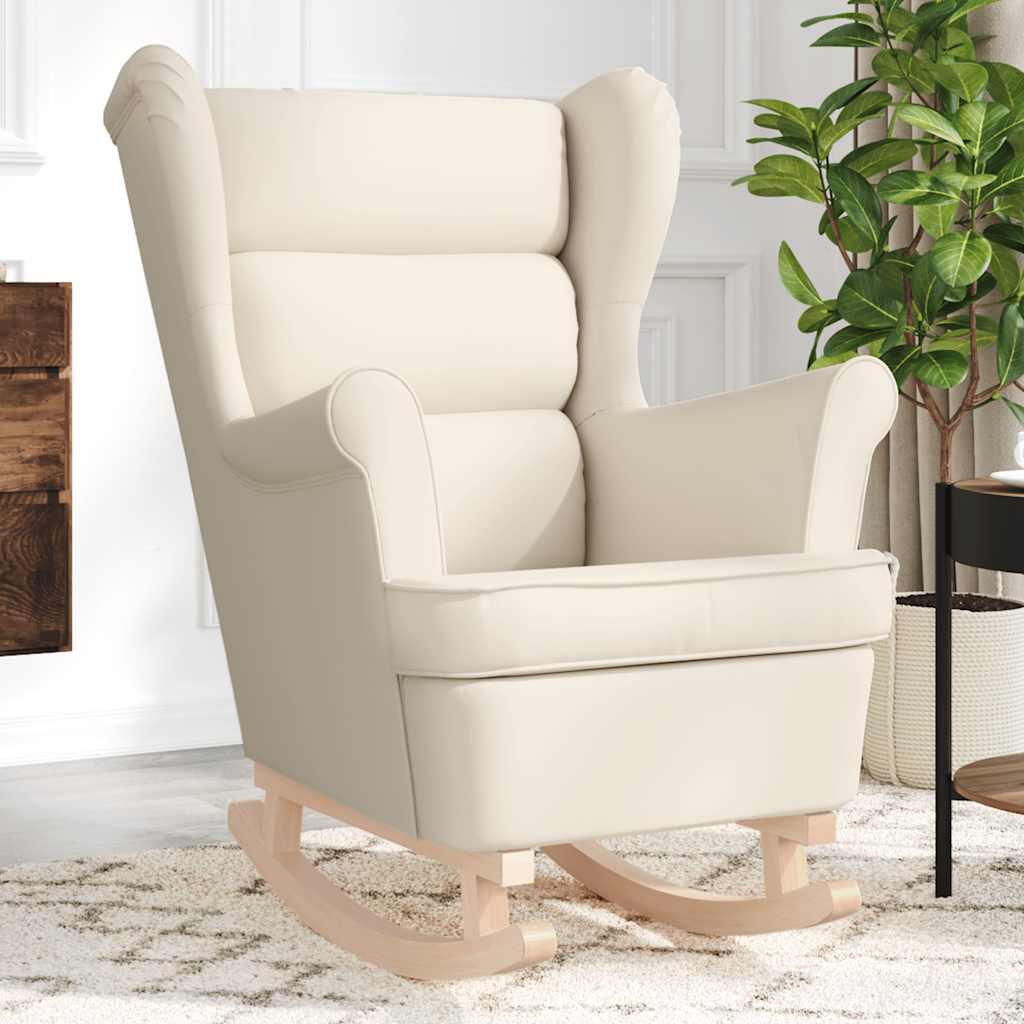 Gugalni stol Cream 74x90x102 cm Tkanina