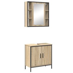 Komplet pohištva za kopalnico 2 pcs Rjava 60 x 30 x 60 cm