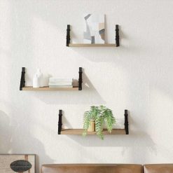 Komplet stenskih polic 3 pcs artisan hrast 37 x 12 x 13 cm