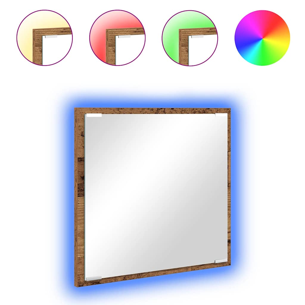 LED kopalniško ogledalo z ogledalom Star les 40 x 8.5 x 37 cm