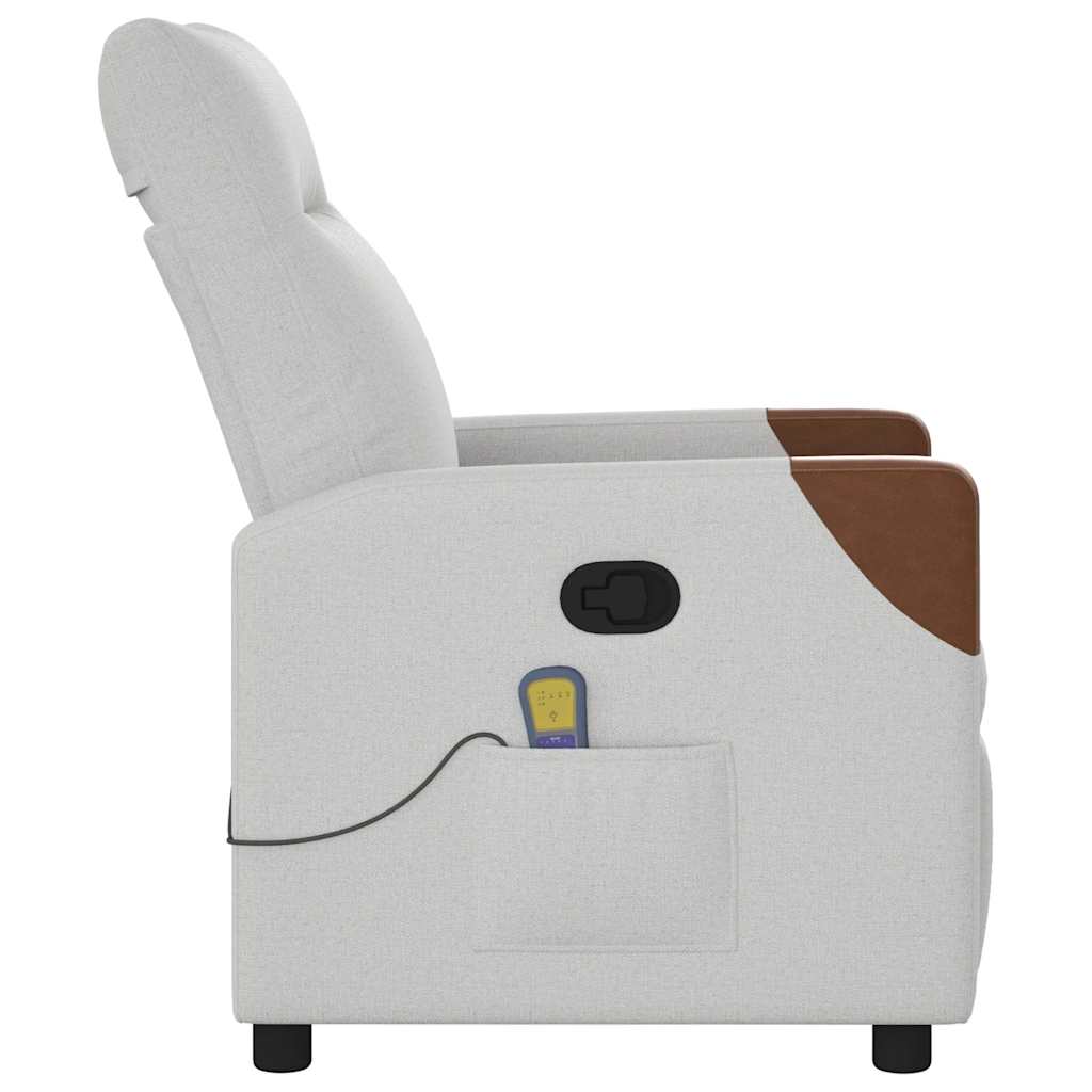 Masažni naslanjač sivo blago