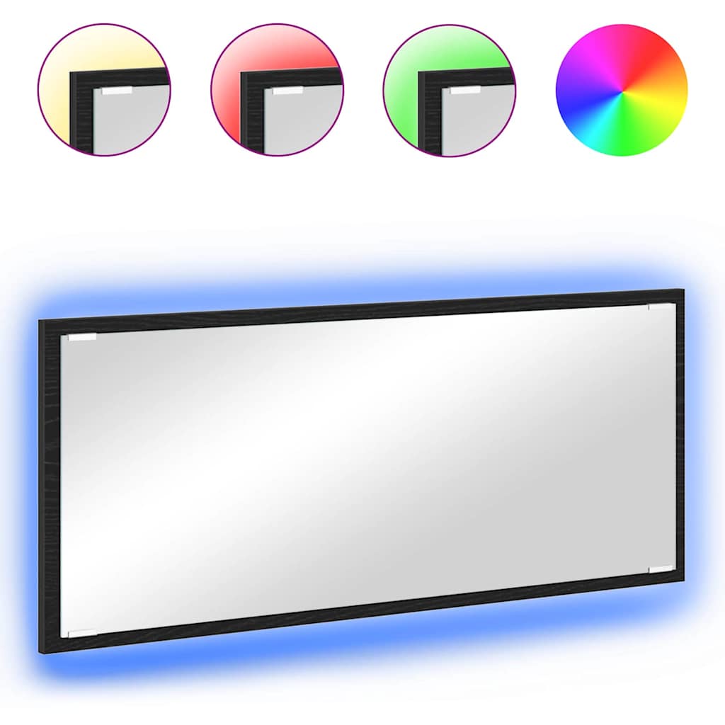 Ogledalo Črni hrast 90 x 8.5 x 37 cm Konstruiran les