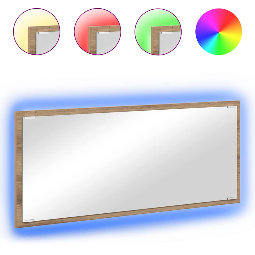 Ogledalo artisan hrast 90 x 8.5 x 37 cm Konstruiran les