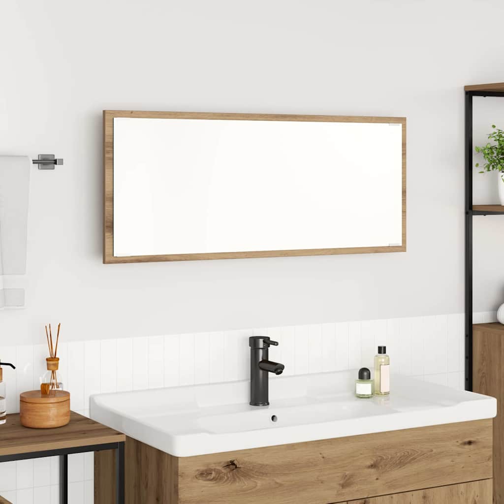 Ogledalo artisan hrast 90 x 8.5 x 37 cm Konstruiran les