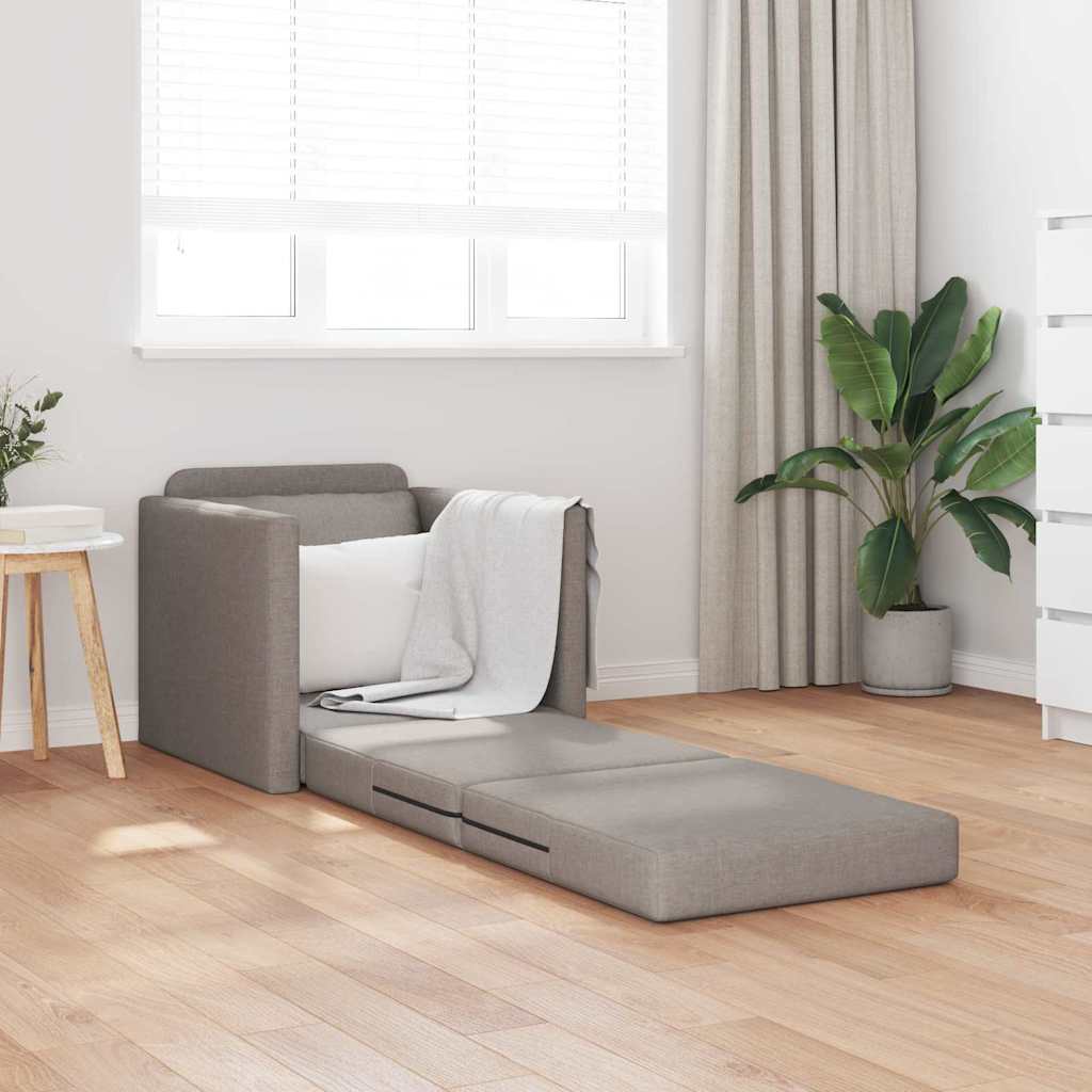 Raztegljiva sedežna garnitura Taupe 74 x 77 x 81 cm blago