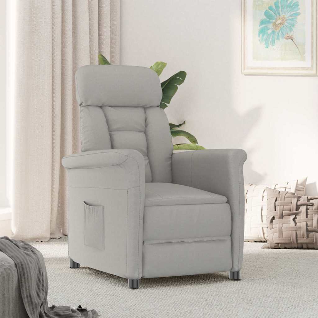 Recliner stolica svetlo siva Svetlo siva 70.5 x 96.5 x 95 cm