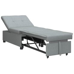 Sofa postelja Svetlo siva 194 x 67 x 37 cm blago