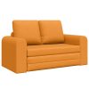 Sofa postelja Temno rumena 148 x 71 x 83 cm blago