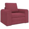 Sofa postelja vinsko rdeča 98 x 71 x 83 cm blago