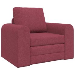 Sofa postelja vinsko rdeča 98 x 71 x 83 cm blago