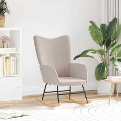 Sproščujoč stol Svetlo siva 61 x 78 x 98 cm blago