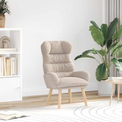 Sproščujoč stol Svetlo siva 69 x 74 x 93 cm blago